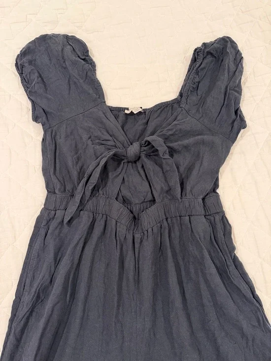 American Eagle Outfitters Black Wide-Leg Jumpsuit - Picture 2 of 3